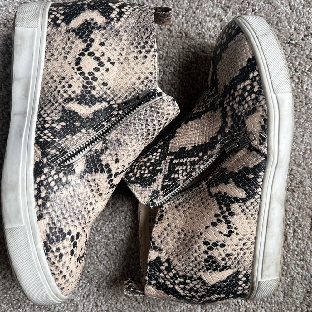 Time and Tru Snake Print Heeled Boots